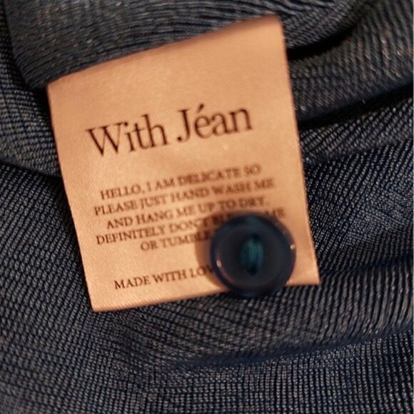 *nwt* With Jéan Alexa Blue Ruched Dress - Picture 9 of 11